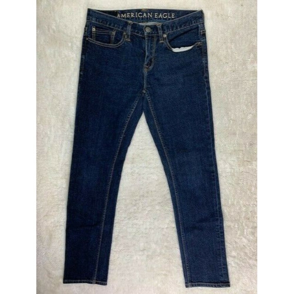 American Eagle Size 30x32 Mens Jeans Stretch Dark Wash Skinny